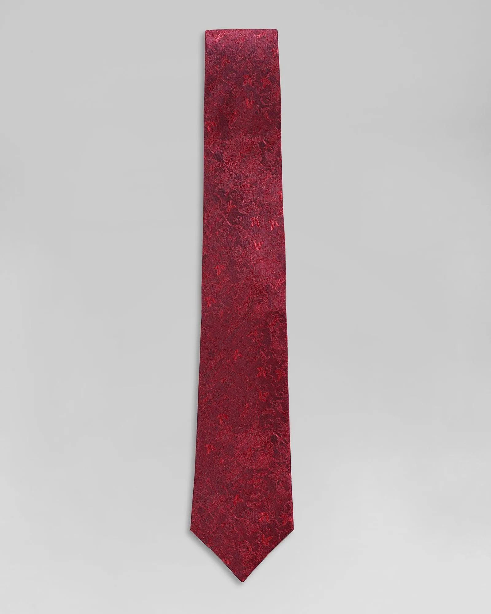 Silk Red Printed Tie - Quintesa