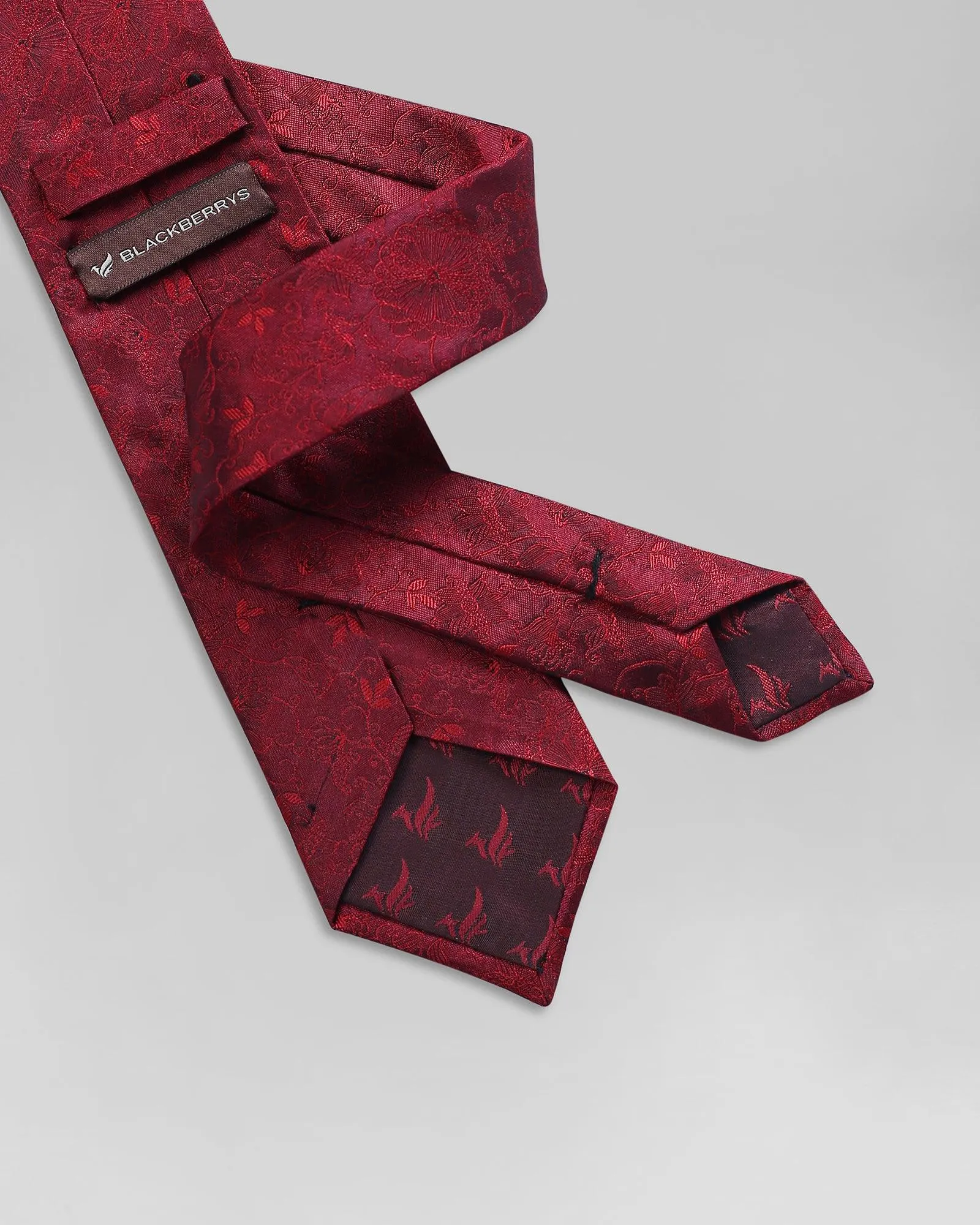 Silk Red Printed Tie - Quintesa