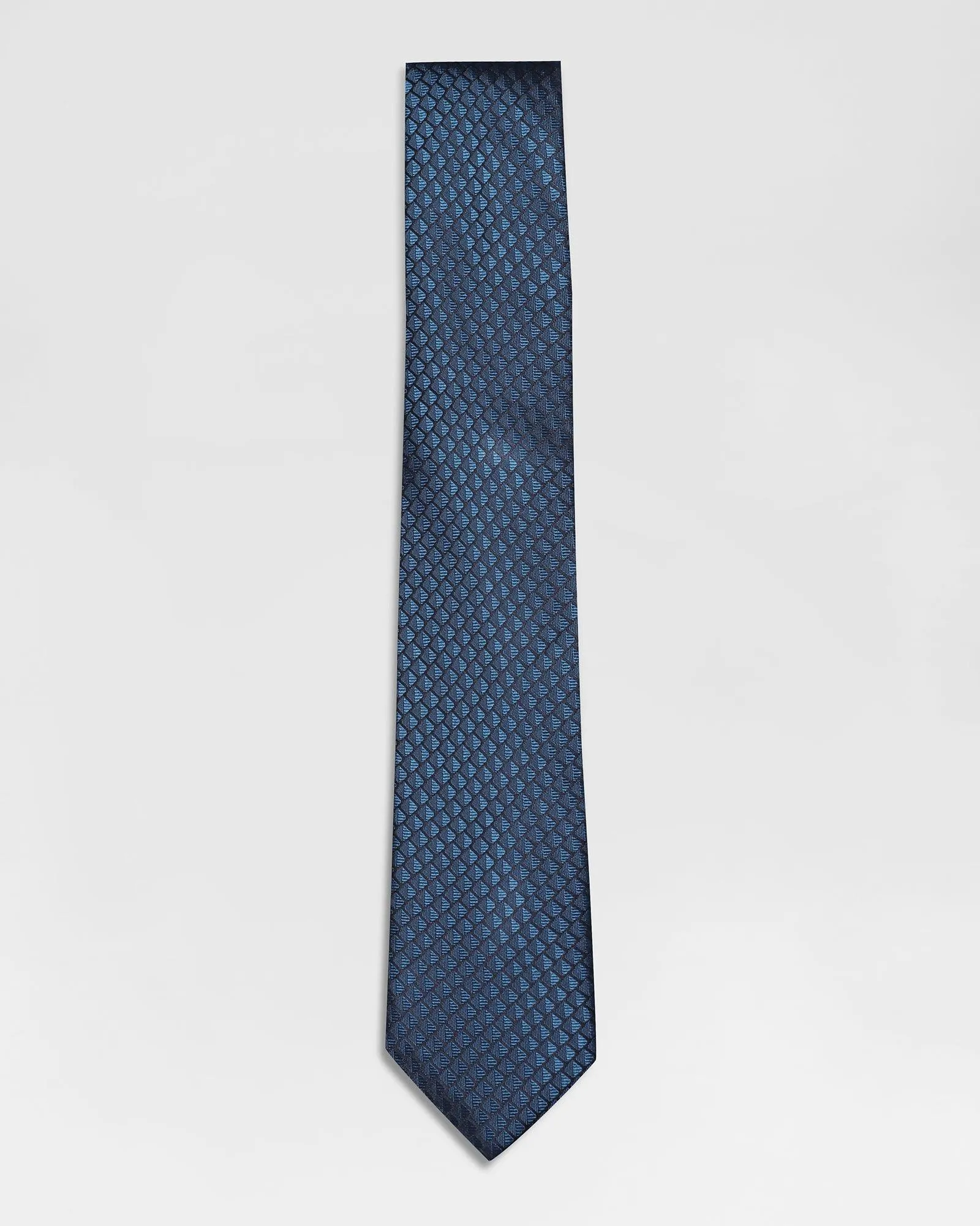 Silk Teal Printed Tie - Rose