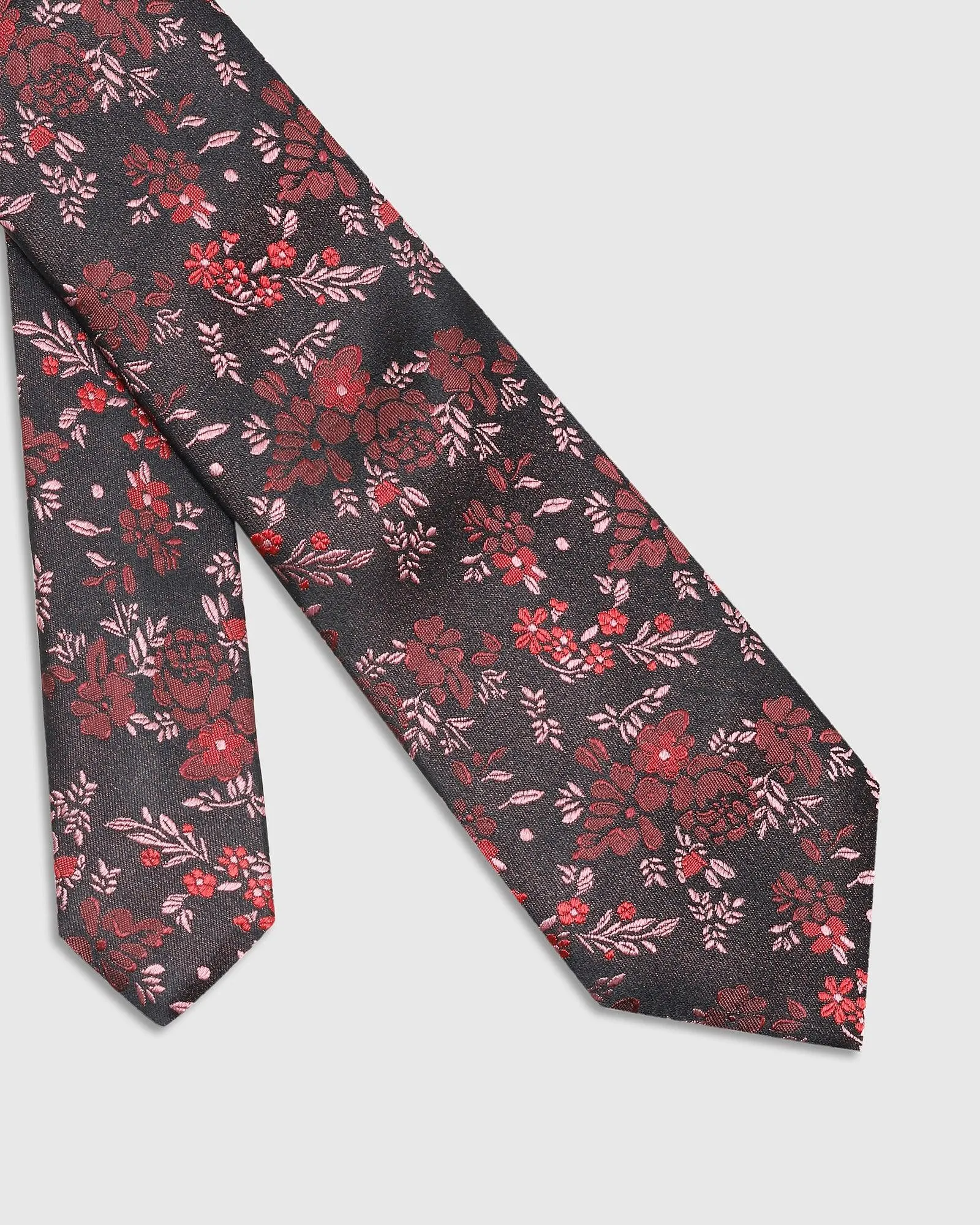 Silk Wine Printed Tie - Tommy