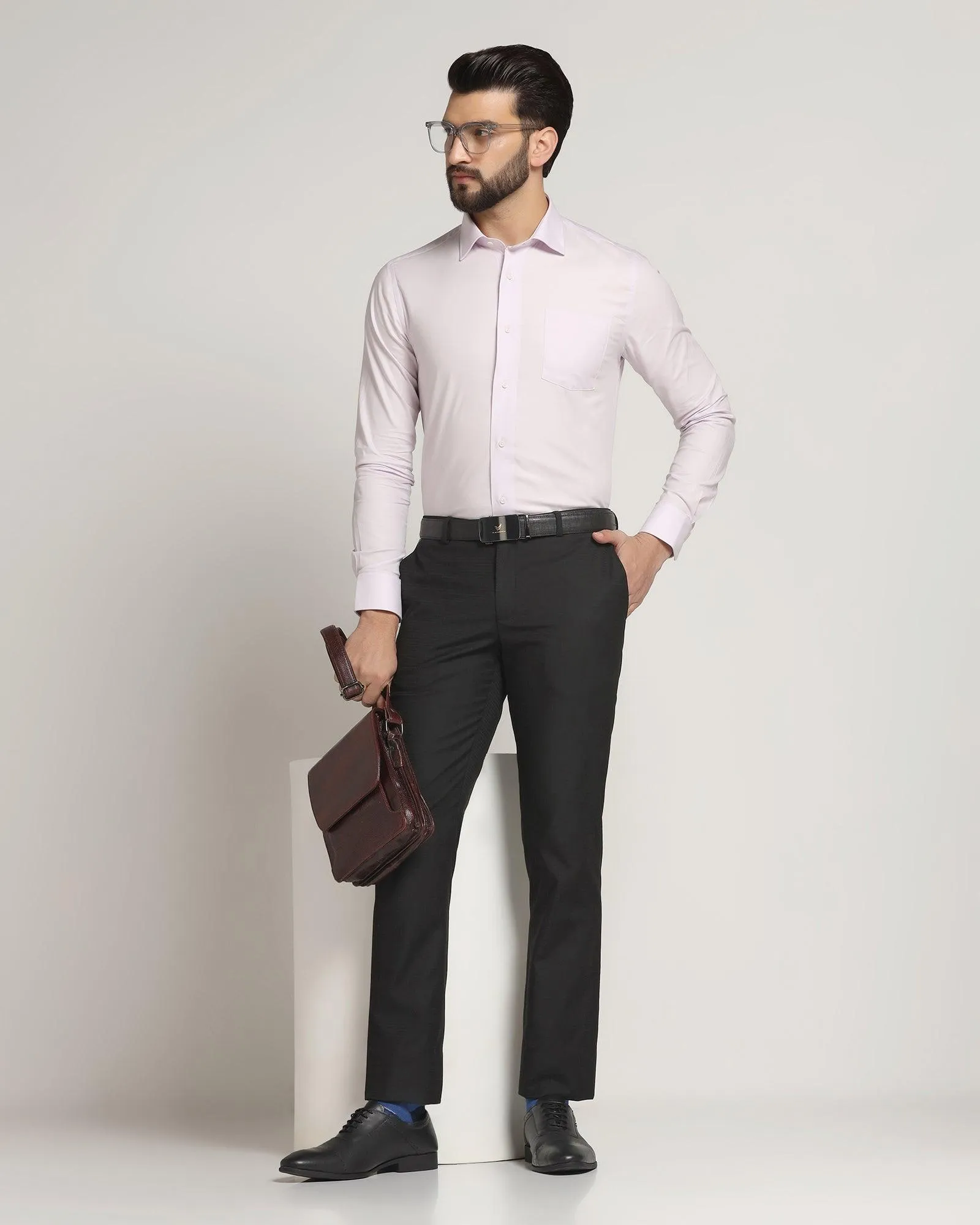 Slim Fit B-91 Formal Black Stripe Trouser - Tufit