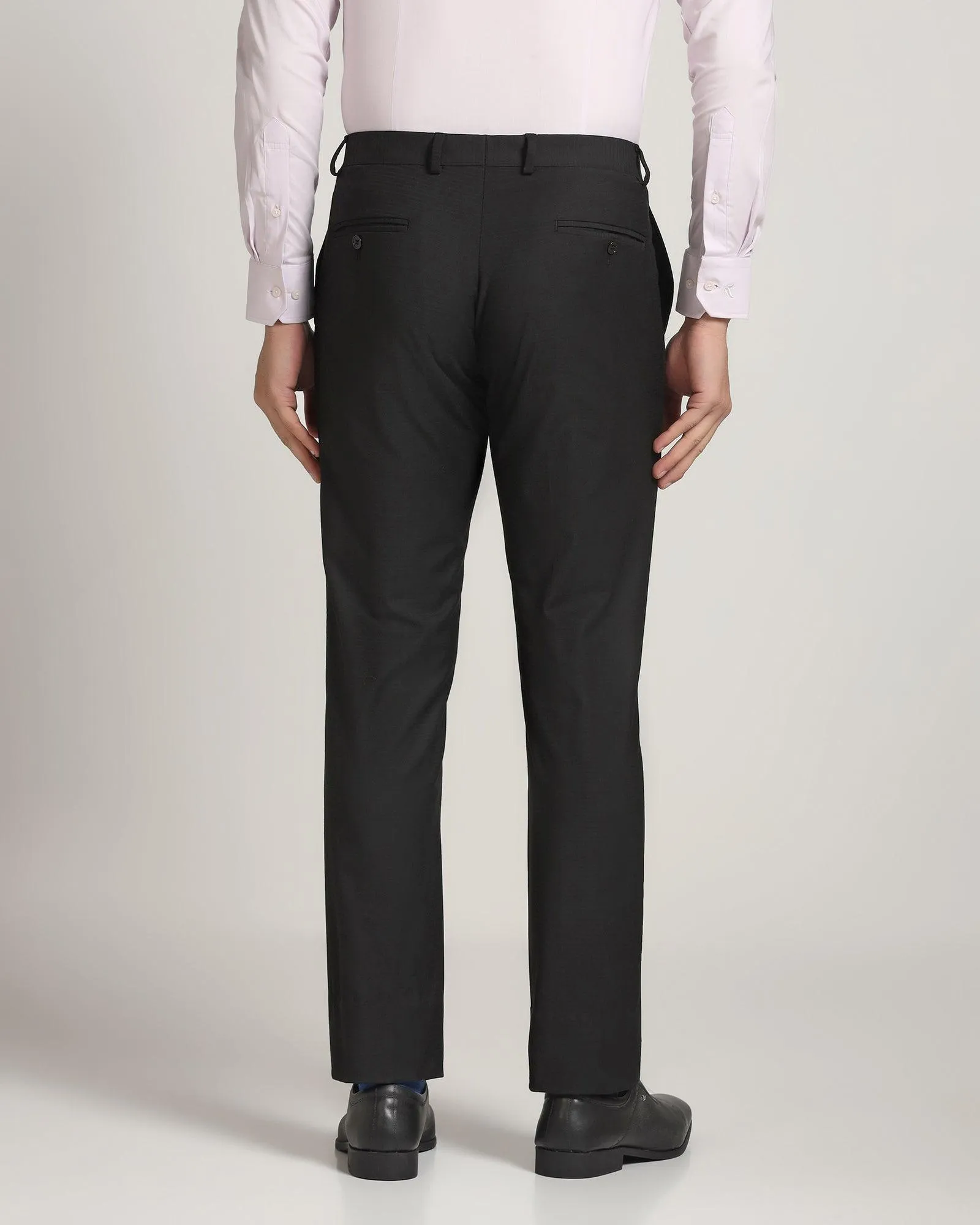 Slim Fit B-91 Formal Black Stripe Trouser - Tufit