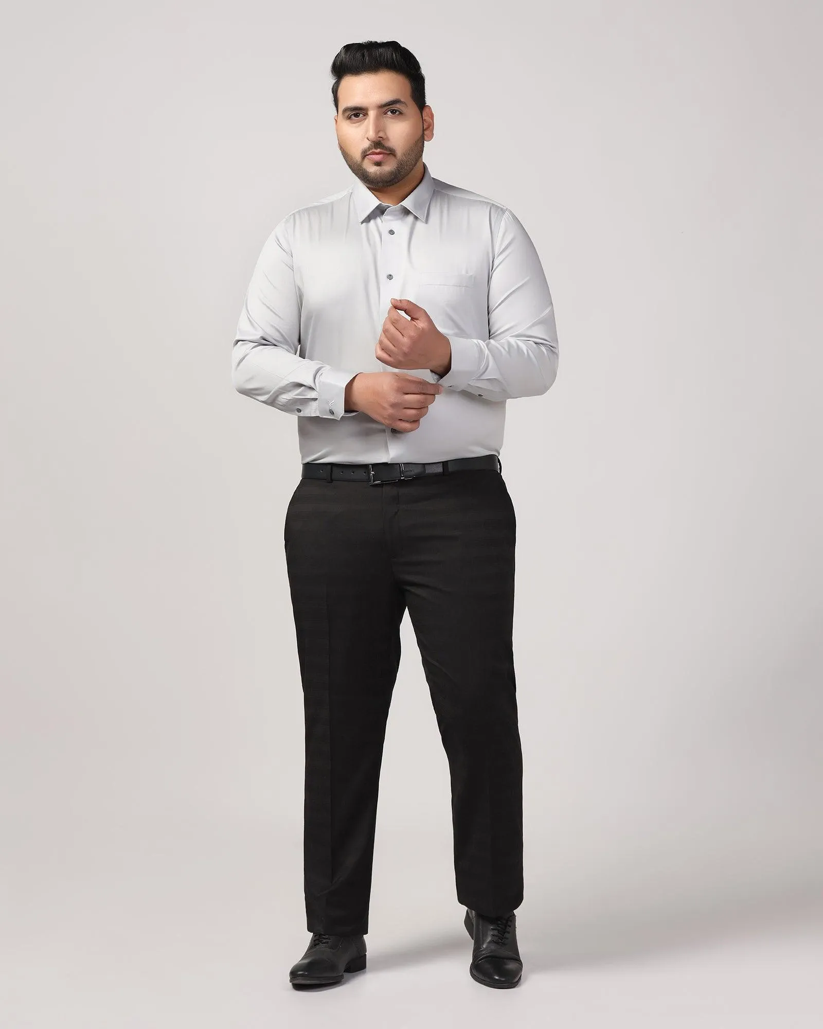 Slim Fit B-91 Formal Black Striped Trouser - Ben