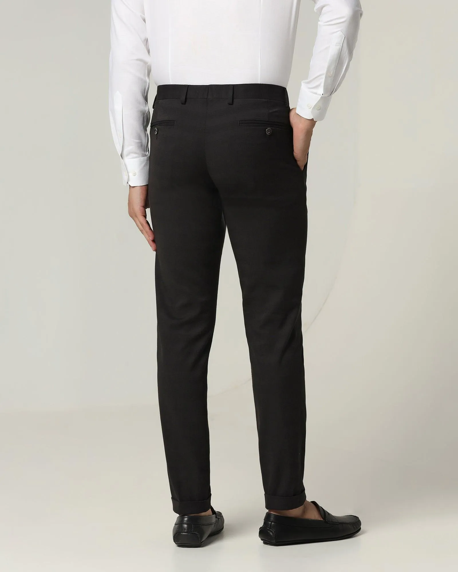 Slim Fit B-91 Formal Black Striped Trouser - Ben