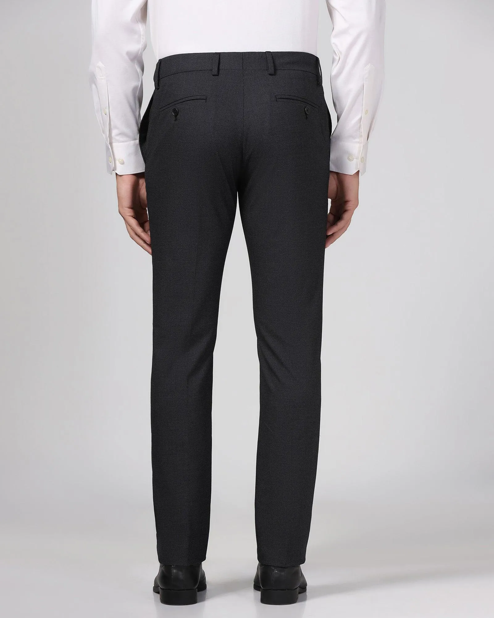 Slim Fit B-91 Formal Black Textured Trouser - Ford