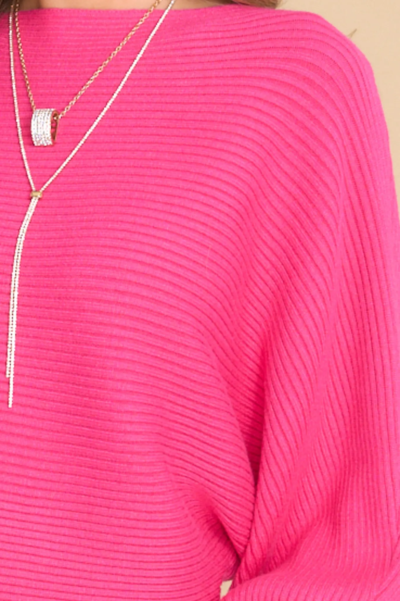 Straight To Business Hot Pink Sweater