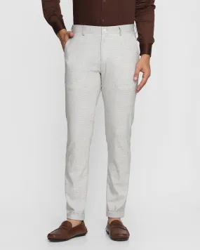 Super Slim Phoenix Formal Light Grey Check Trouser - Doja