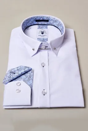 SUTTON - White Shirt With Collar Bar