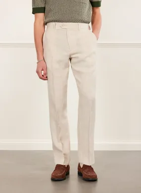 Tailored Linen Trousers | Stone