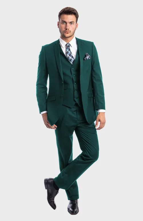 Tidepool 3 Piece Slim Fit Vested Suit