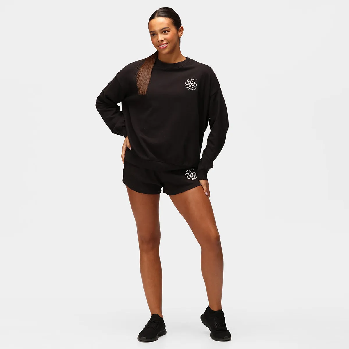 TKB Black Ladies Terry Shorts