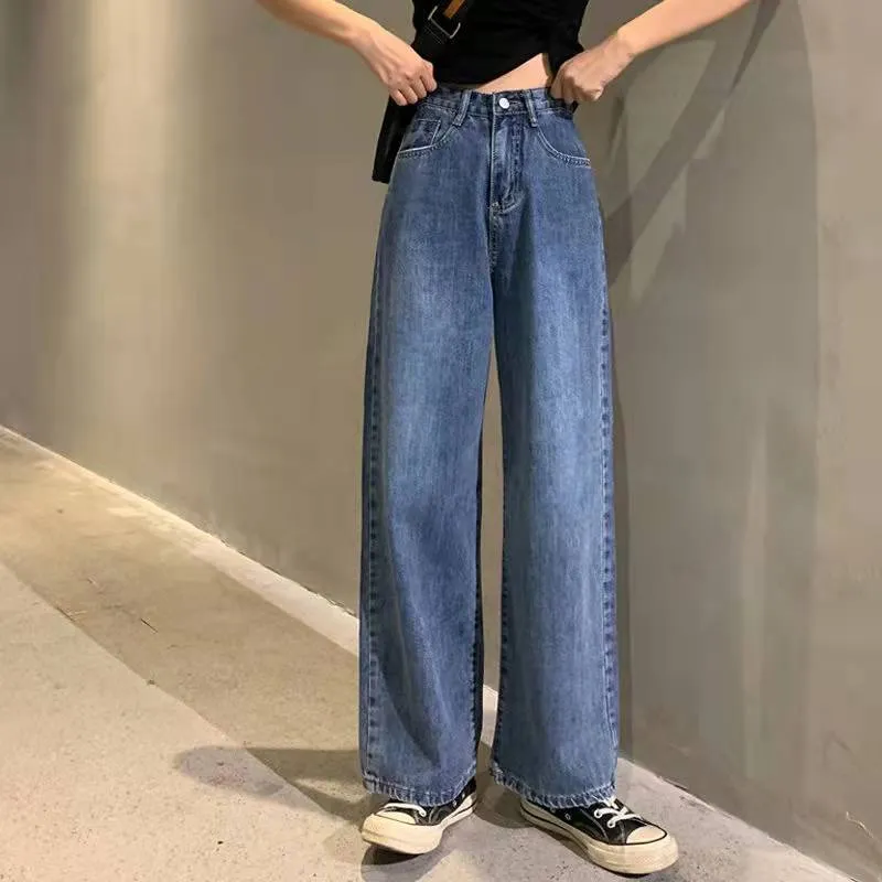 Women High Waist Metal Jeans